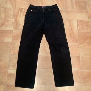 Ralph Lauren Chaps Black Straight Leg Denim Jean Pants
